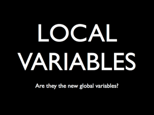 local variables