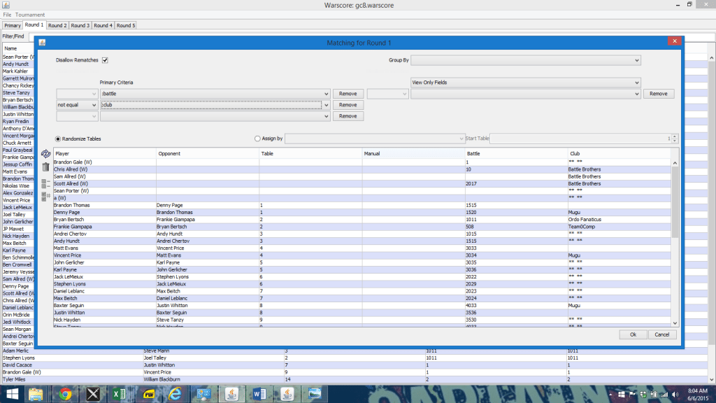 How To Setup Warscore for an ITC Event