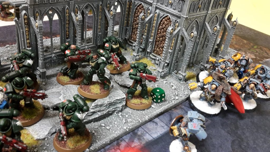 8th edition battle report Dark Angels vs Space Wolves 52 1 Frontline Gaming