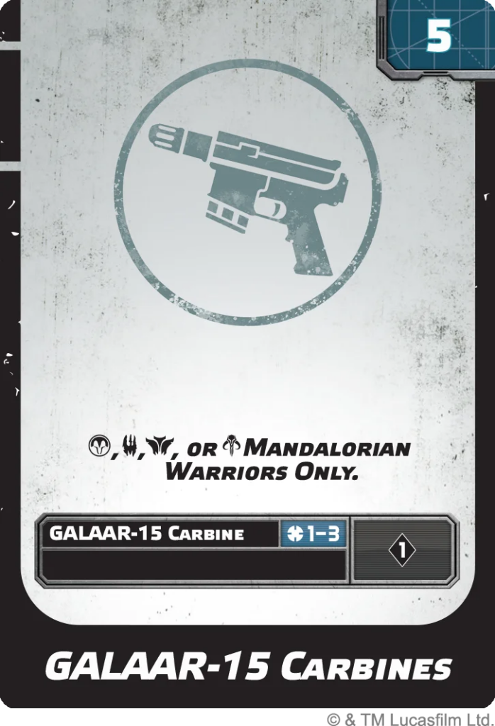 Card-style image: a stylized pistol icon inside a circle on a weathered background, with the text 'GALAAR-15 Carbine' and 'GALAAR-15 Carbines' at the bottom.