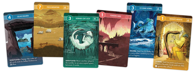 image Frontline Gaming Stack of colorful illustrated game cards fanned out each showing a number badge and fantasy artwork for a tabletop card game