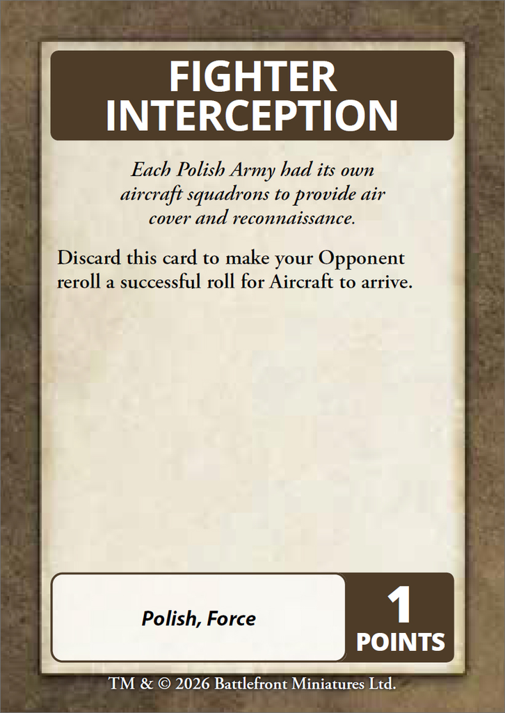 FOW Polish Command Card Preview