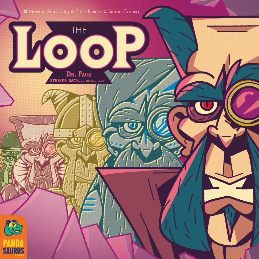 Vibrant illustrated game cover for The Loop with colorful stylized monkey characters and bold title text
