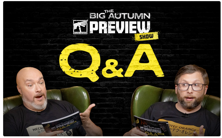 Banner image for The Big Autumn Preview Show two men host a QA discussion in green chairs against a black brick wall backdrop